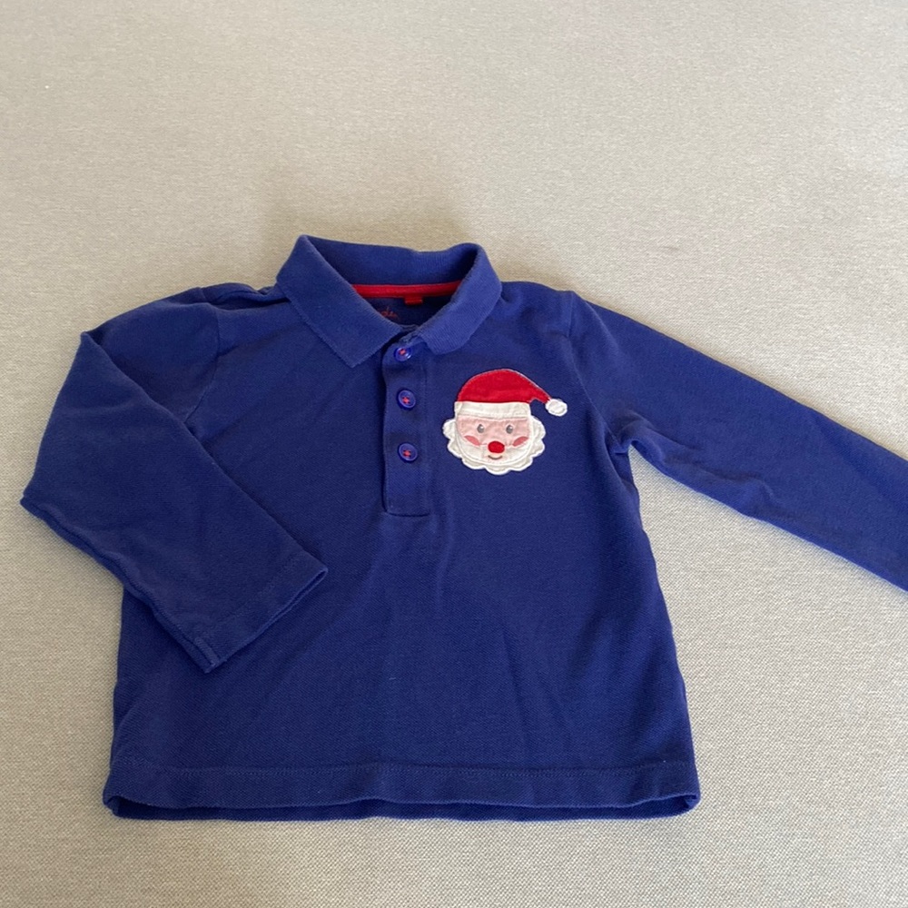 Mini Boden Santa Polo Long Sleeve